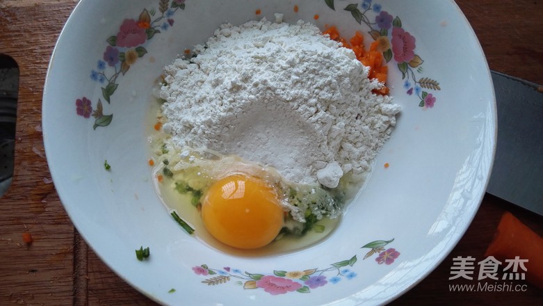 野葱胡萝卜鸡蛋饼