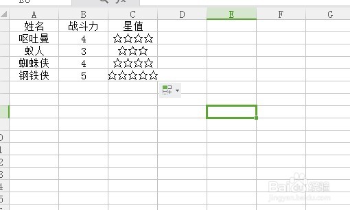 <b>WPSExcel表格函数插入图形-根据数值来打☆</b>