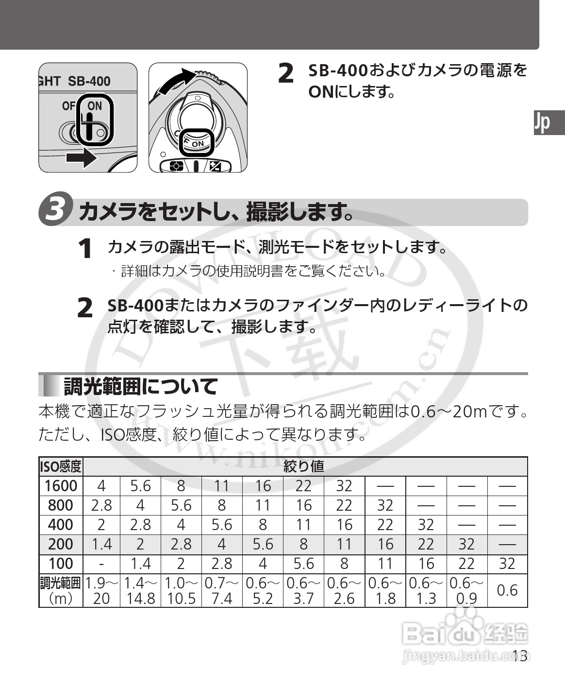 尼康SB-400数码相机使用说明书:[2]