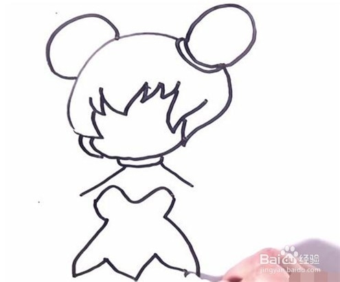 伴儿成长简笔画系列-怎样画动漫小女孩简笔画