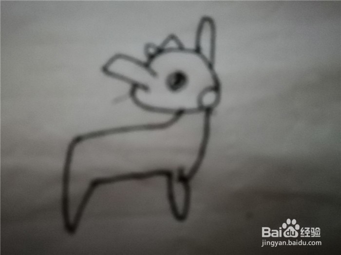 怎么样用简笔画画小鹿