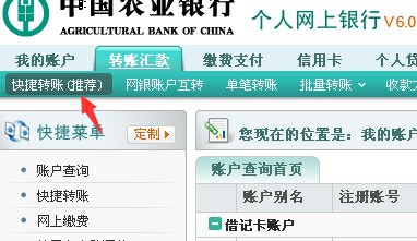 中国农业银行如何在网上银行进行转账业务办理