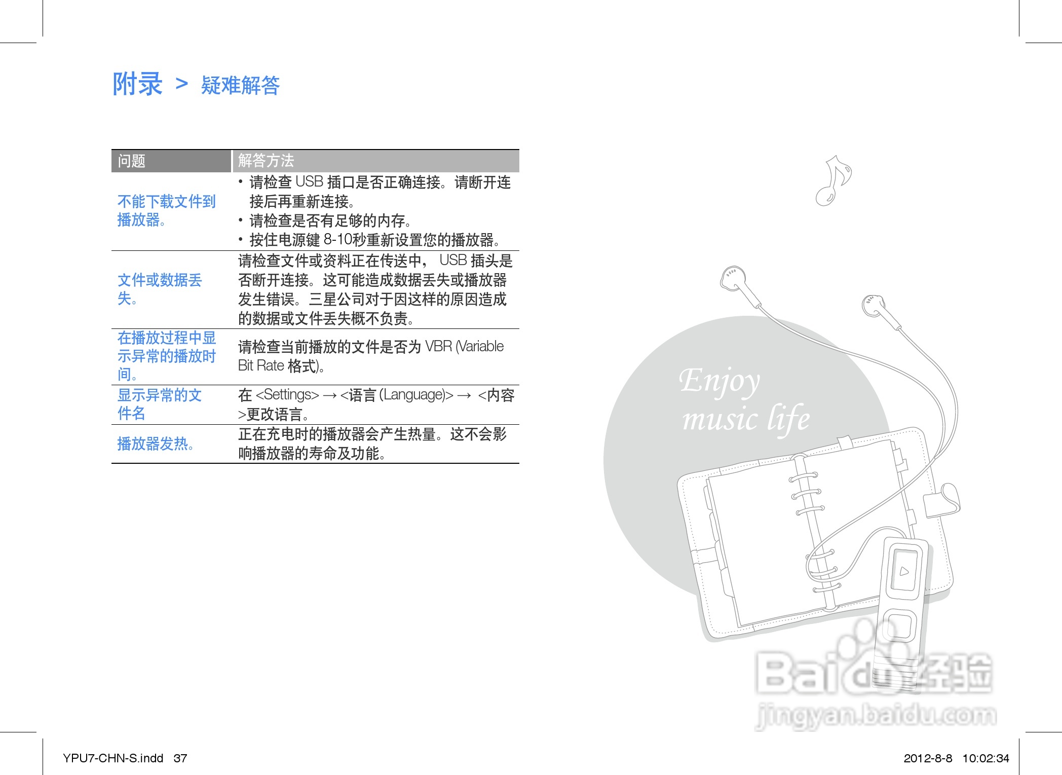 三星YP-U7AS数码音频播放器使用说明书:[4]
