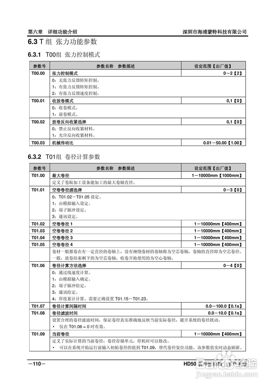 海浦蒙特HD50-6T400G高性能矢量控制驱动器用户手册:[12]