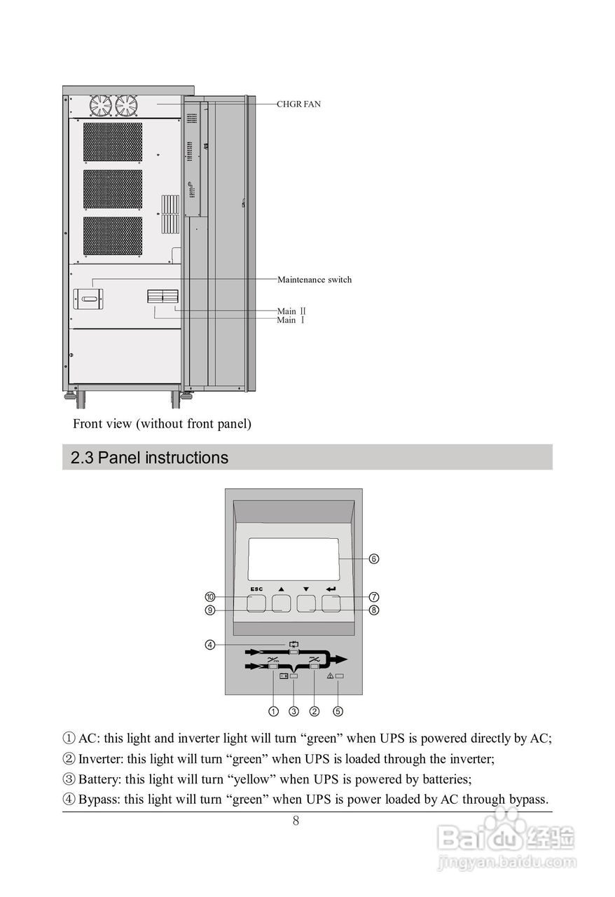 山特在线式大功率3C3 EX系列UPS 电源说明书:[5]