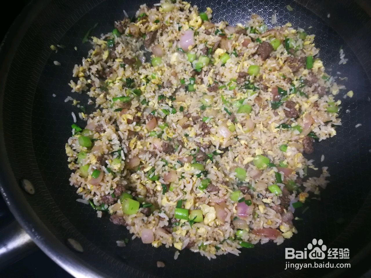 生炒牛肉饭的做法