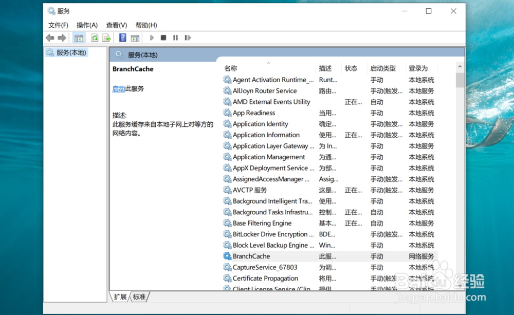 怎么启动系统中的BranchCache服务?