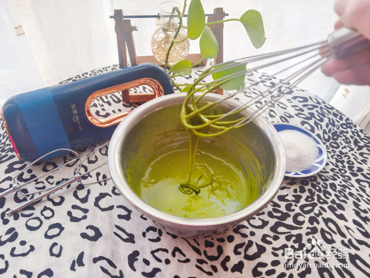 抹茶戚风蛋糕的做法