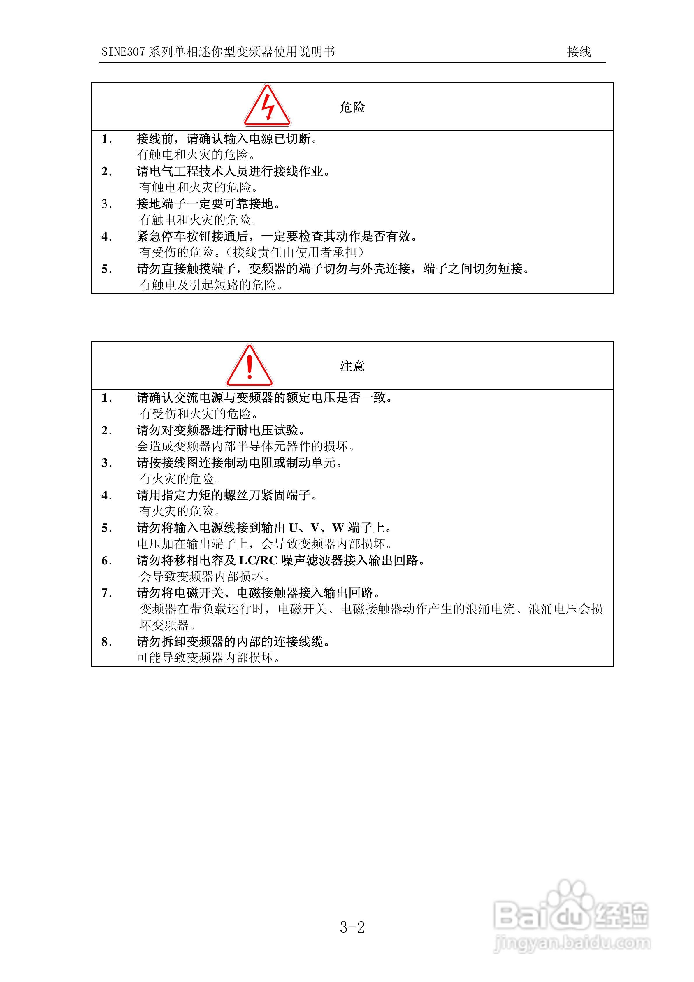 正弦(SINEE)SINE307-0R7变频器说明书:[4]