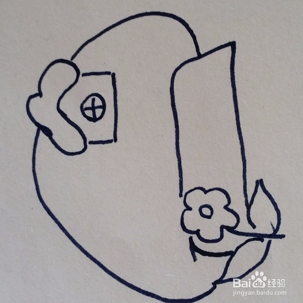 小小蘑菇房子简笔画画法