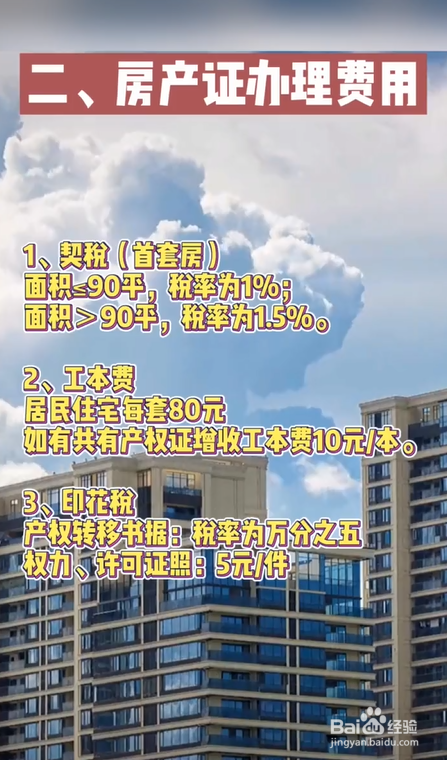 房产证办理的流程和相关费用