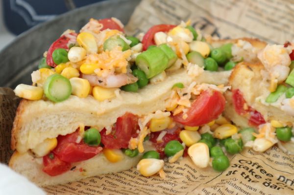 芝士虾仁吐司汉堡