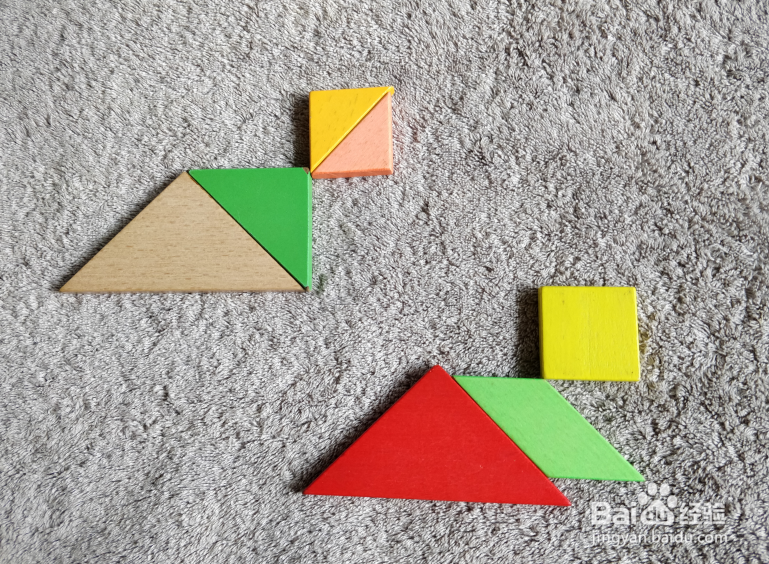 爬行比赛的娃娃用七巧板怎么拼？