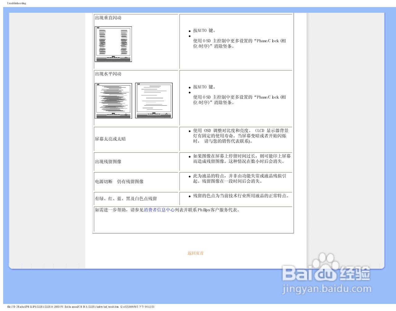 PHILIPS LCD Monitor 222EI显示器使用手册:[2]