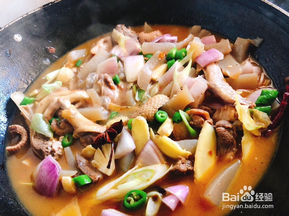 香气满满的魔芋烧鸭