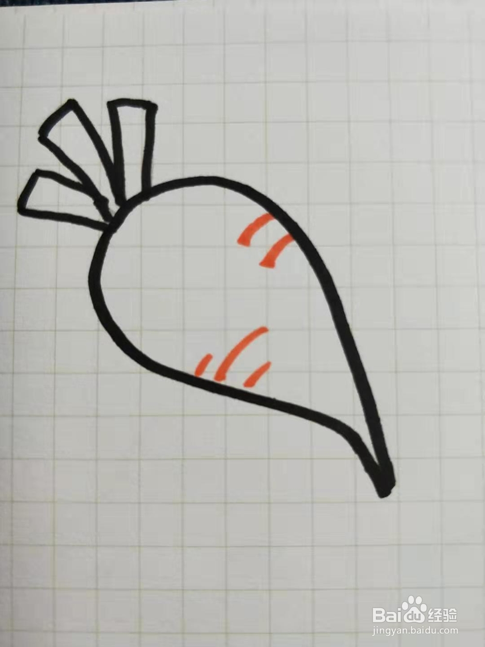 如何画胡萝卜简笔画
