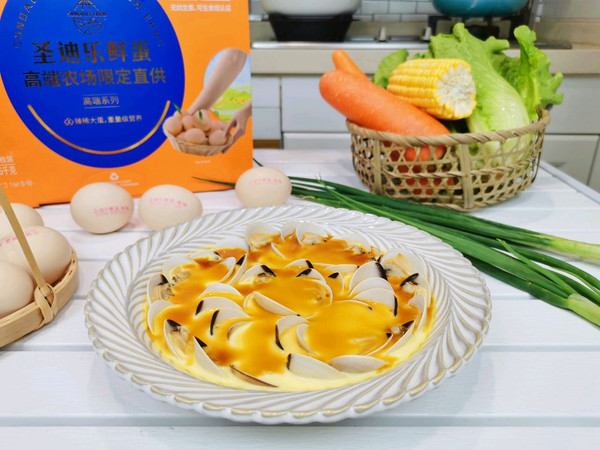 鲜美嫩滑白贝蒸蛋