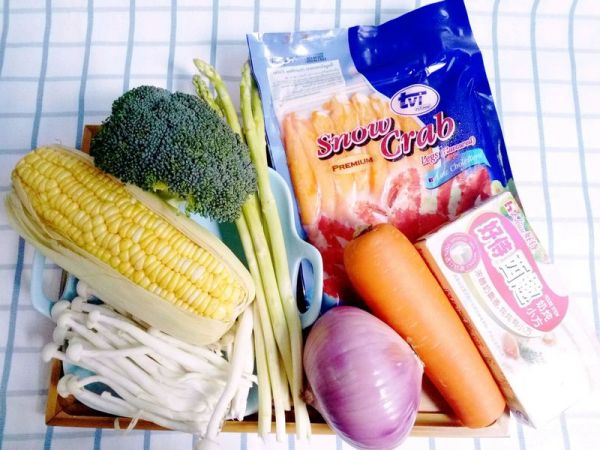 奶香芦笋雪蟹柳烩饭