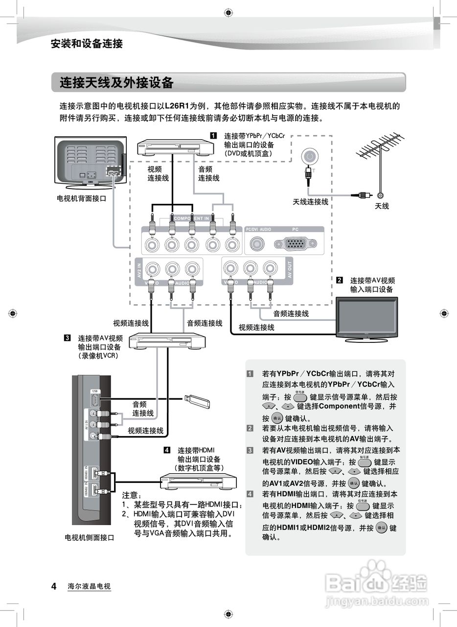 海尔L26B1液晶彩电使用说明书