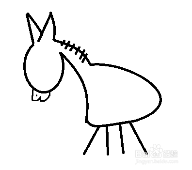 简笔画-小毛驴的简笔画如何画
