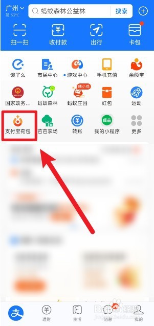 怎么打开支付宝荷包的资金变动提醒