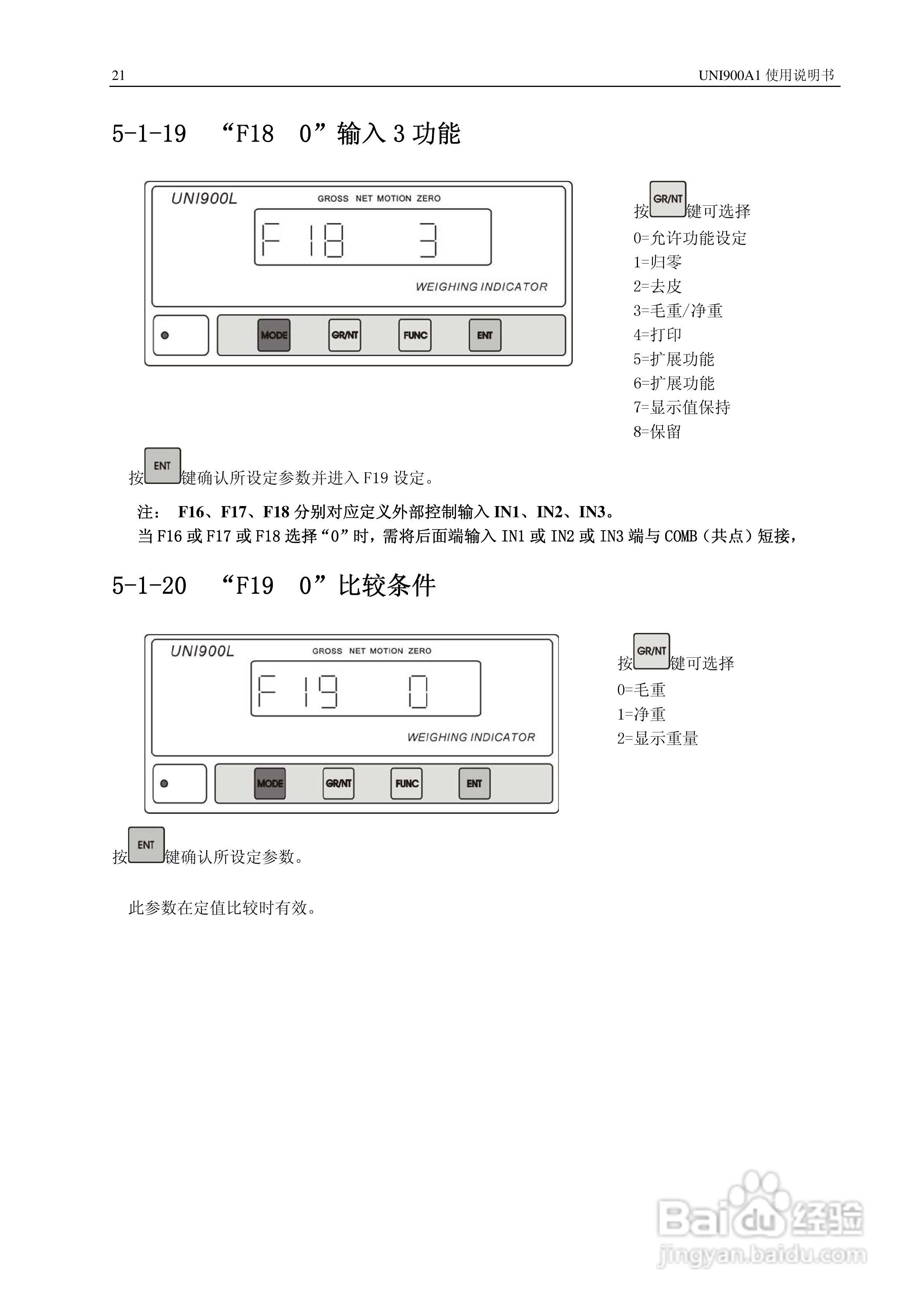 长陆UNI900A1称重显示控制仪使用说明书:[3]