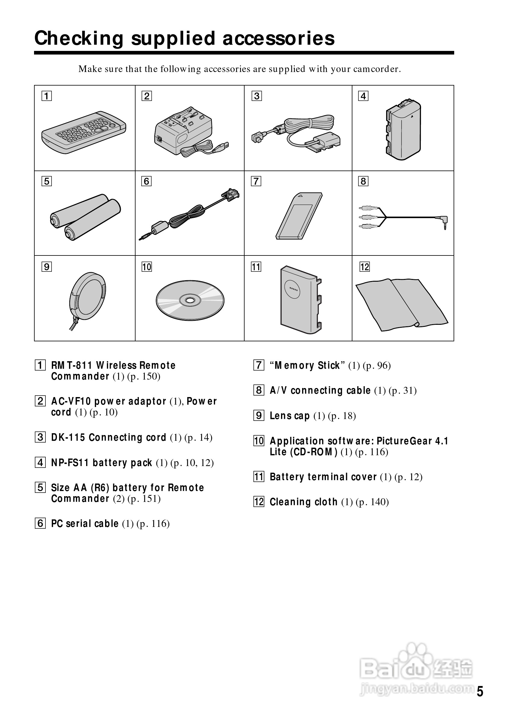 索尼DCR-PC5数码摄像机说明书:[1]