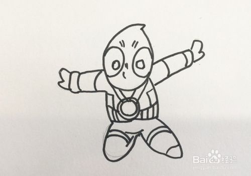 伴儿成长简笔画系列-死侍怎么画一步一步