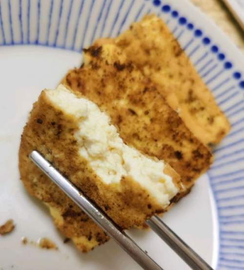 外酥里嫩低脂高蛋白煎烤豆腐