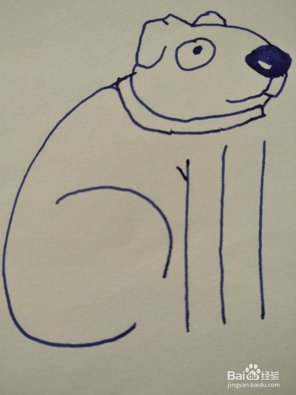 简笔画之沮丧狗