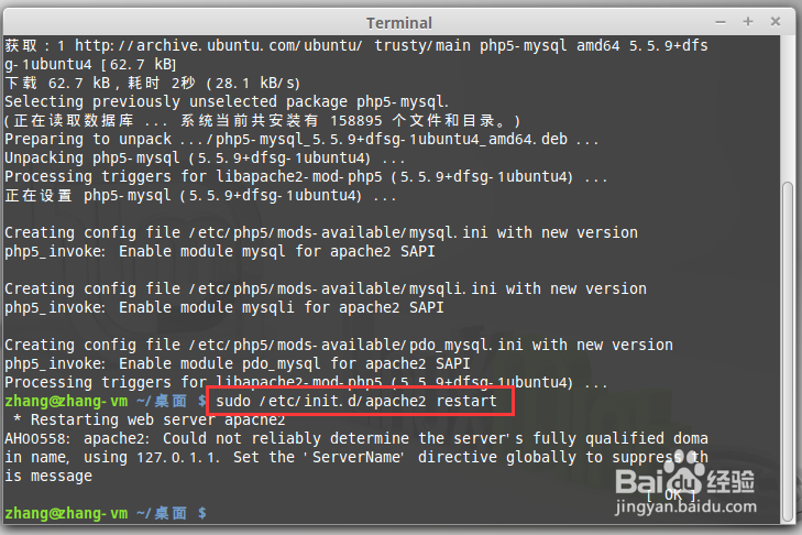 Linux Mint:PHP连接MySQL