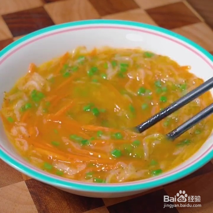 胡萝卜虾皮煎蛋制作方法