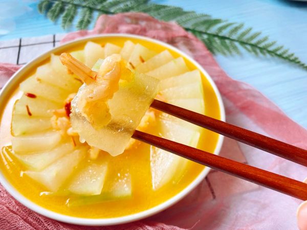 金汤虾仁水晶冬瓜