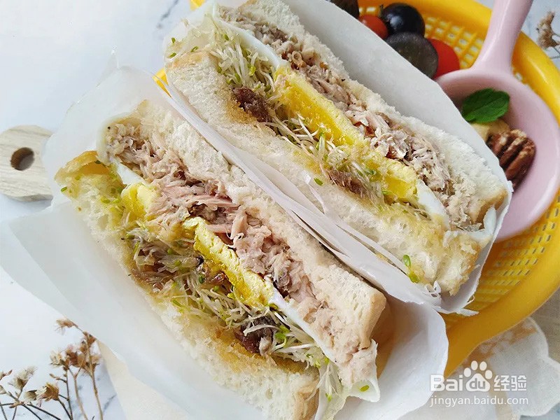 虾酱鱼蛋三明治的做法