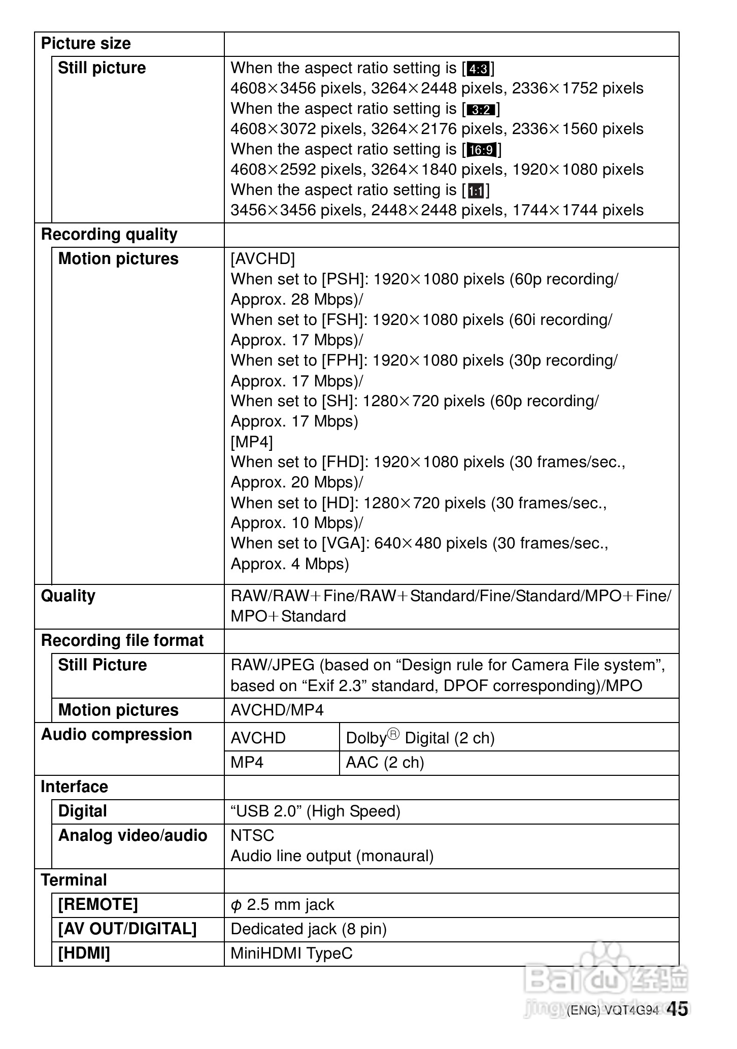 松下 DMC-G5K数码相机说明书:[5]