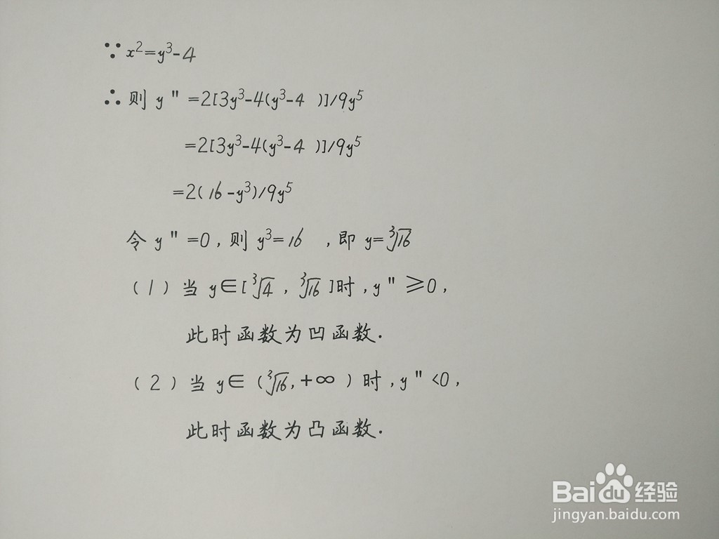 隐函数y^3-x^2=4的图像