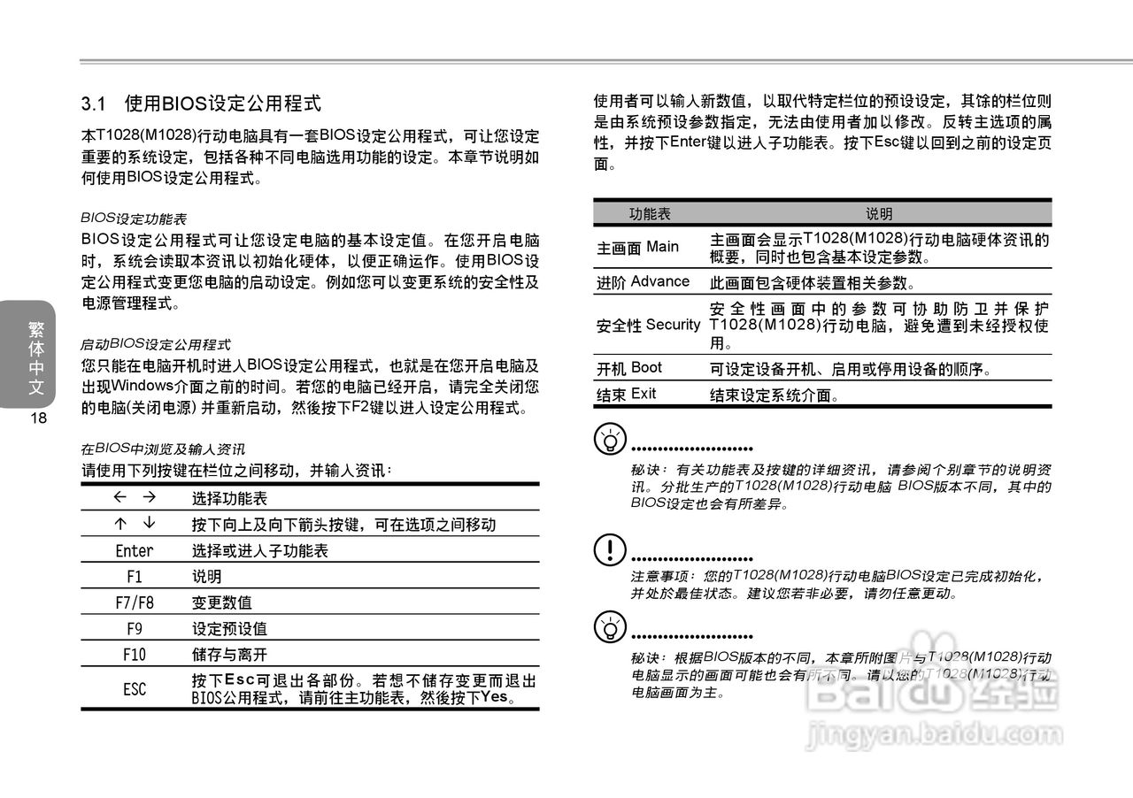 技嘉T1028笔记本电脑使用说明书:[3]