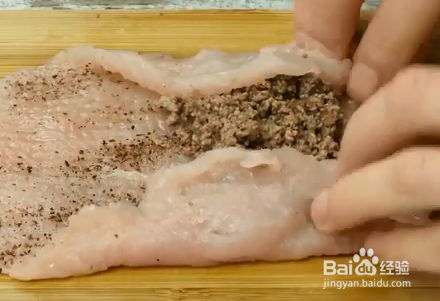 煎鸡肝鸡肉卷