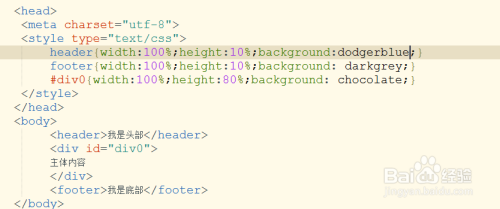 HTML新元素hearer与footer