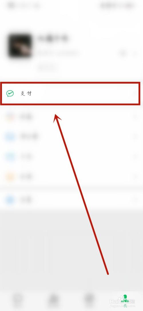 進入微信【我的】頁面,點擊【支付】按鈕.