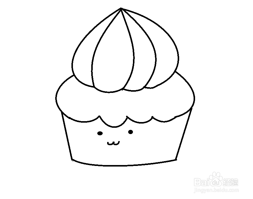 怎么画奶油蛋糕