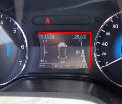 汽车胎压检测变成两横是什么意思