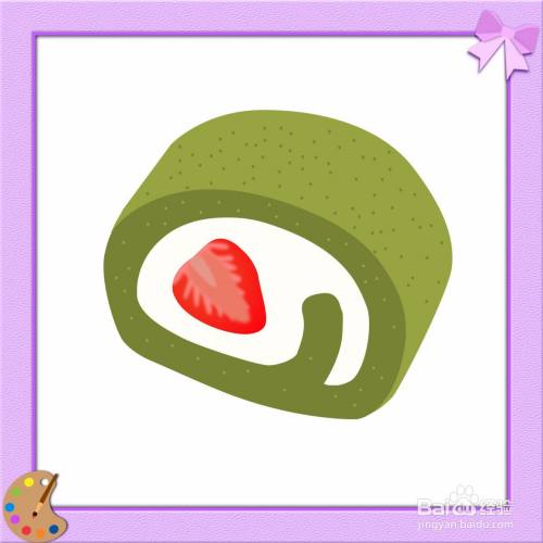 抹茶蛋糕的简笔画怎么画?