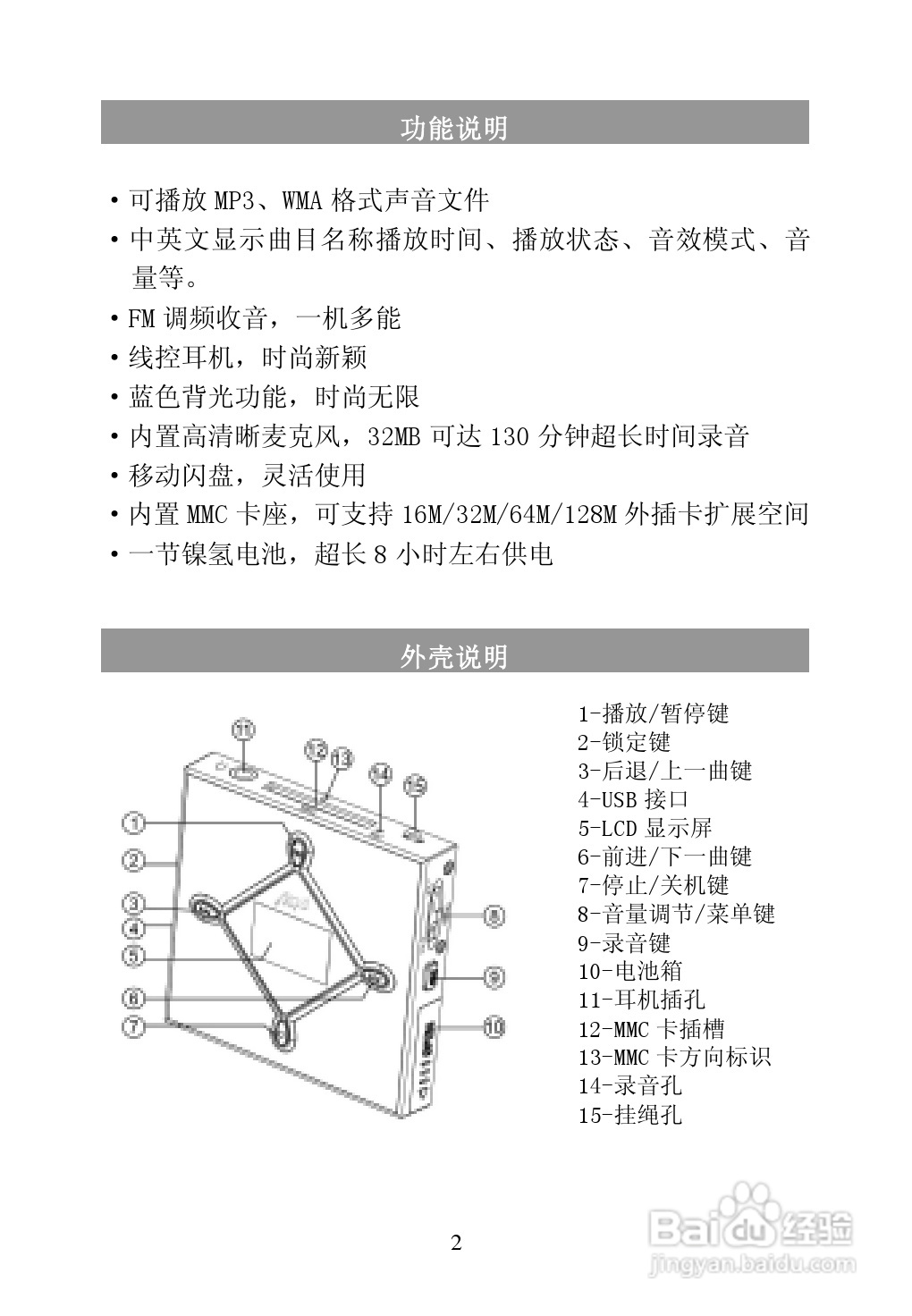 纽曼F11型MP3播放器使用说明书:[1]