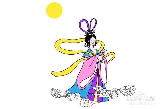 嫦娥姐姐怎么画