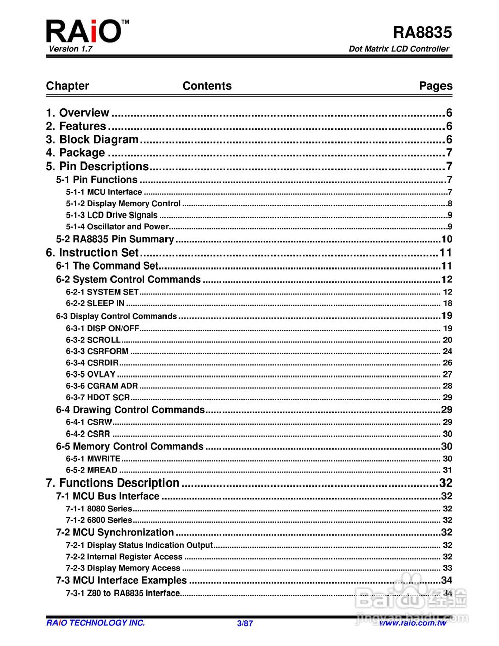 迪特福科技RA8835点阵图形式控制器使用手册:[1]