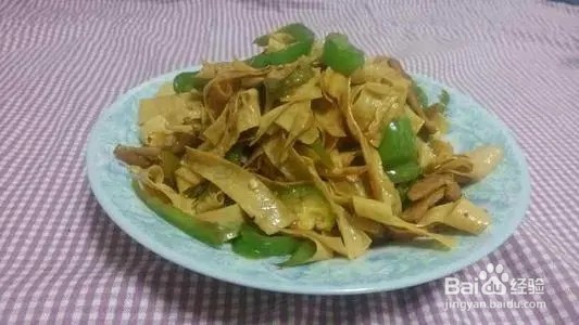 尖椒炒油豆皮