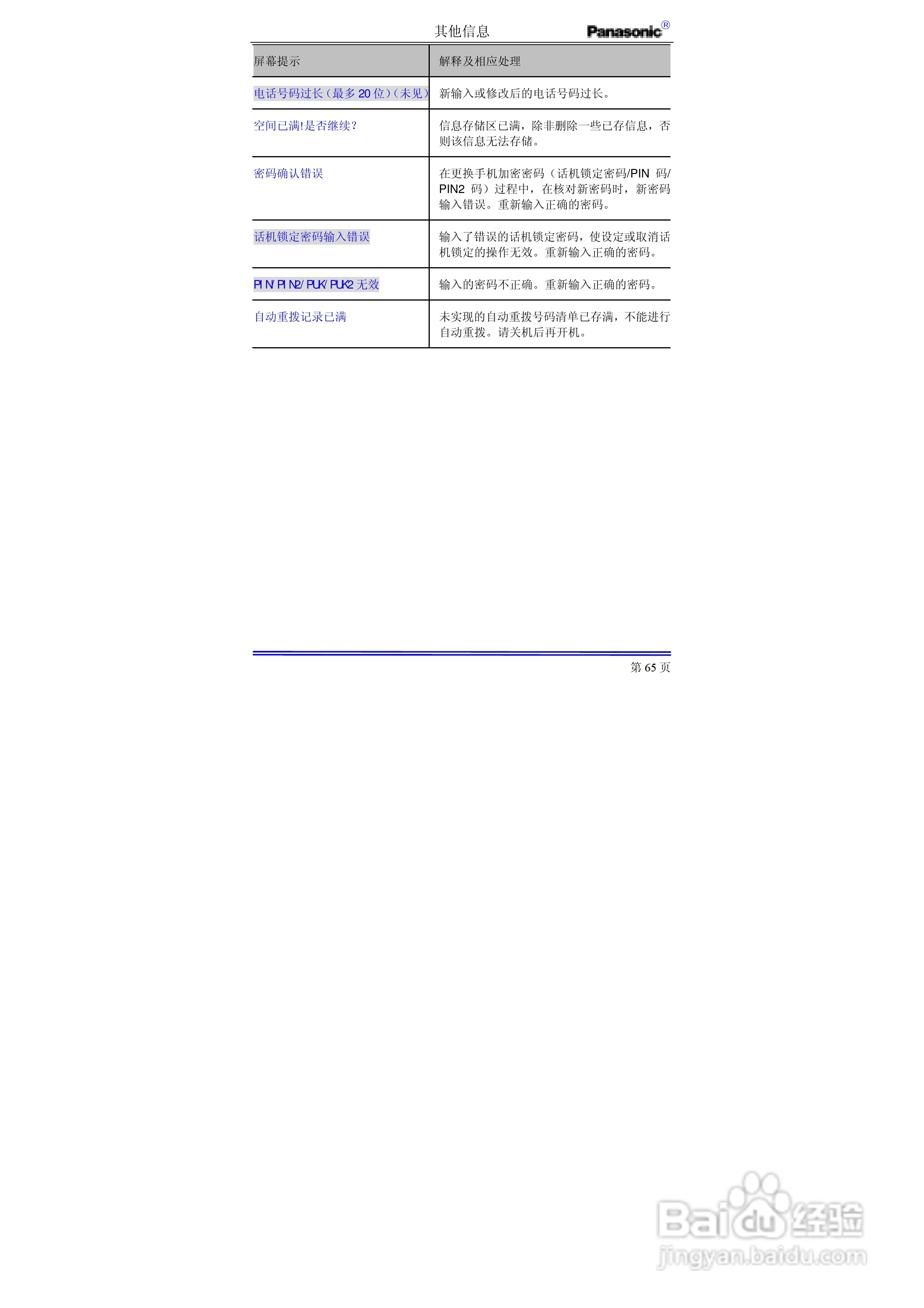 松下EB-G50手机使用说明书:[8]