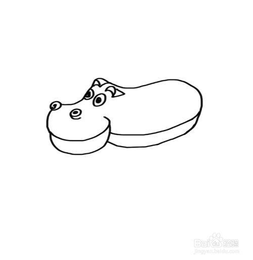河马简笔画怎么画