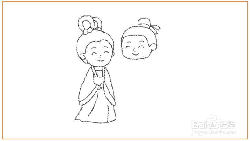 牛郎与织女简笔画